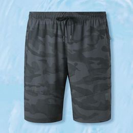 Men's Shorts Men Sport Camouflage Print Casual Summer Elastic Waist Running Gym Quick Dry Drawstring Pockets Sweatpants
