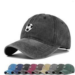 Ball Caps Distressed Football Mom Baseball Cap For Women Adjustable Washed Sun Hat Mama Bump Insert