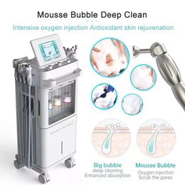 9 in 1 hydra dermabrasion oxygen with mousse bubble facial machine aqua peel rf dermabrasion hydro facial machine