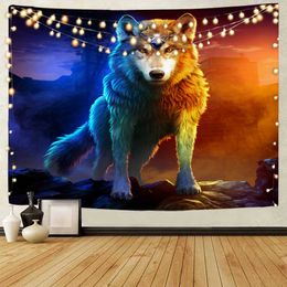 Tapestries background decoration tapestry Beauty and background decoration tapestry Wolf king background decoration tapestry