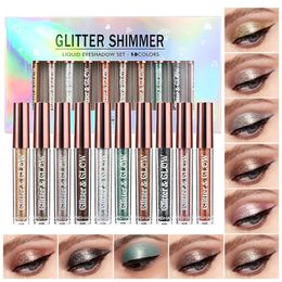 Eye Shadow/Liner Combination Shine Diamond Eye Shadow Cream Glitter Eyeliner Set Eyeshadow Pen Makeup Long-Lasting Silvery Gold Color Eye Liner Gel Cosmetics 230705