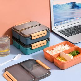 Dinnerware Sets Lunch Box Separate Container Leak Proof For Microwave Heating Office/School/Hiking Bento