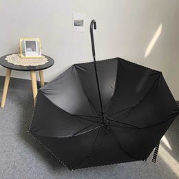 Umbrellas Long Handle Umbrella for Women Gifts Travel Parasol Rain Stripe Umbrella Curved Handle Windproof Glassfibe