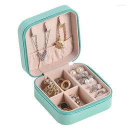 Jewellery Pouches Portable Mini Storage Box Travel Organiser Case Leather For Wedding Earrings Necklace Ring Bracelet Display Wholesale