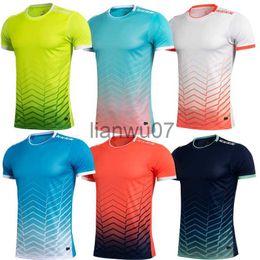 Men's T-Shirts men orange short sleeve sports tshirt with round collar adult blue running shirt kids sport jerseys customized name J230705