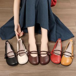 Dress Shoes Est Spring Round Toe Zapatos Mujer Elegantes Con Tacones Bajos Flower Design Chaussures Femmes Soldes Ladies Mocasines