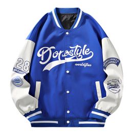Mens Jackets Spring and Autumn Baseball Suit Jacket Mens Coat Trendy Loose Casual Jacket 230705