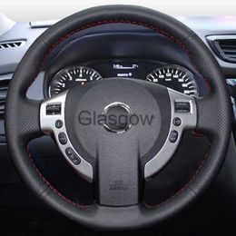 Steering Wheel Covers WCaRFun HandStitched Leather steering wheel covers for Nissan Qashqai J10 XTRAIL NV200 20082012 CarStyling x0705