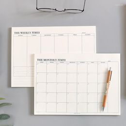 Sheets Daily Weekly Monthly Planner Agenda Notebook Memo Goals Habit Schedules Stationery Office School Supplies