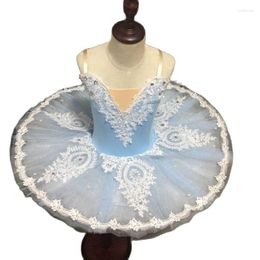 Stage Wear Sky Blue Ballet Tutu Adulto Women Ballerina Party Professional Child Kids Girls Mujer Dance Costumes For Girl