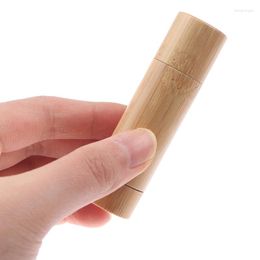 Storage Bottles Empty Natural Bamboo DIY Lipstick Lip Tube Cosmetic Container