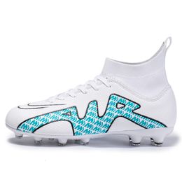 Safety Shoes High-Top Men Soccer Shoes FG/TF Anti-Slip Football Boots Kids Grass Training Ankle Cleats Soccer Sneakers High Quality Boots 230705