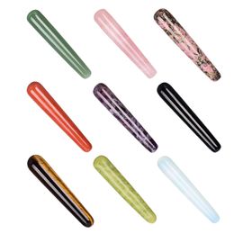 Real Jade Rose Quartz Yoni Wand Natural Obsidian Massage Wand White Crystal Original Stone Body Massage Reiki Healing Stone Therapy