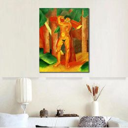 Large Abstract Canvas Art Holztrager Franz Marc Hand Painted Oil Painting Statement Piece for Home