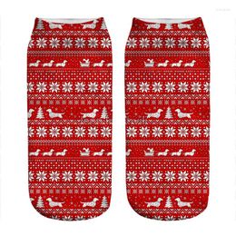 Women Socks Women's Kawaii Dachshund Christmas Sweater Printed Woman Harajuku Happy Funny Novelty Cute Girl Gift For