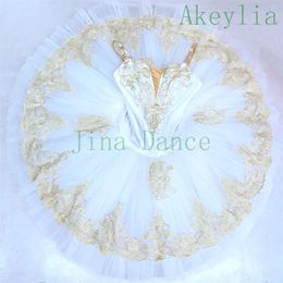 Stage Wear girls sleeping beauty variation Pre-professional ballet tutus women Raymonda tutu dress cream white and gold classical 273v