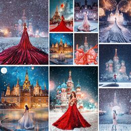 Curtains Princess Preprinted 11ct Cross Full Kit Diy Embroidery Sewing Needlework Painting Handmade Gift Different Jewellery