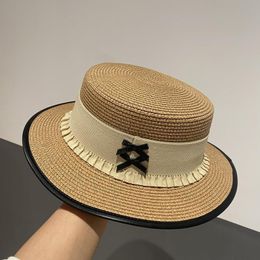 Wide Brim Hats Bucket Hats Simple Foldable Wide Brim Cork Girl Straw Hat Sun Hat Beach Women's Summer Hat UV Protection Travel Hat Women's Hat 230704