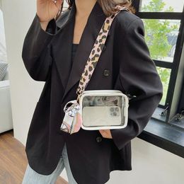 Evening Bags Clear Shoulder Bag Stylish PVC Handbag Women's Transparent Crossbody With Adjustable Straps