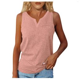 Women's Tanks Womens Tops Sexy Tank Top Vintage Loose Small V Neck T Shirt Solid Colour Casual Basic Sleeveless Camisole Underwear