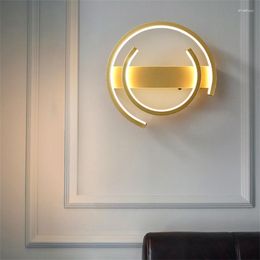 Wall Lamp Nordic Modern LED For Living Room Bedroom Circular Heart Shaped Indoor Creative Corridor Decoration Lighting Luminaire