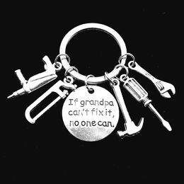 If Grandpa Can't Fix It Keyring Grandfather Small Tool Keychain Man Father Day Gift Keychain