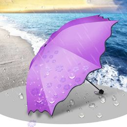 Umbrellas Windproof Sunscreen Magic Flower Dome Ultraviolet-proof Parasol Sun Rain Folding Umbrellas Fashion Umbrella