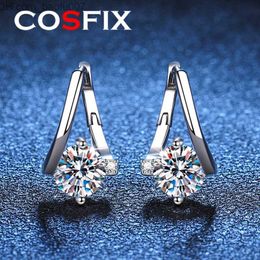 Charm COSFIX S925 Silver Moissanite Women's Earrings Drop Fashion 1 Carat D Moissanite Earrings Suitable for Girls' Birthday Gifts Z230706