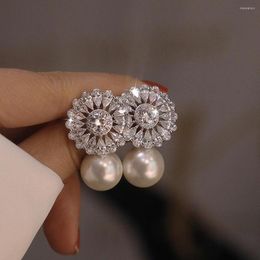 Stud Earrings Romantic Women Imitation Pearl Delicate Female Earring For Party Gift Top Quality Jewelry Drop