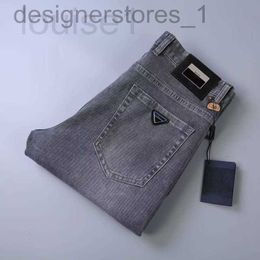 Men's Jeans designer 2023 Spring Autumn Stretch Denim Slim Jean Man Classic Trousers Black Casual Mens Pants Grey UROA DE2R