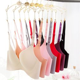 #3212A Size ABC cup women sexy underwear wireless candy Colours Adjusted Straps Back Closure seamless corrective intimates brassier239M
