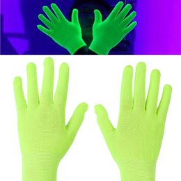 LED Light Sticks 10Pairs Fluorescent Gloves Glow Party Glowing In The UV Bar Atmosphere Props Black Green 230705