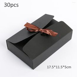 Gift Wrap 30Pcs Kraft Boxes Cake Candy Cookies Chocolate DIY With Ribbon Wedding Favor Box Home Year Package Decoration