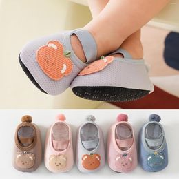 First Walkers Fashion Born Infant Baby Girls Boys Anti-Slip Cartoon Printed Floor Socks Soft Rubber Crib Shoes Moccasins#p4