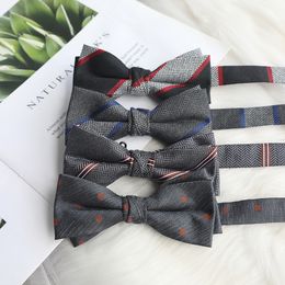 Tie Clips Bowtie Men Formal Necktie Boy Men s Fashion Business Wedding Bow Male Dress Shirt Gift Dot Cotton Polyester 230704