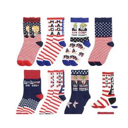 Trump 2024 Socks Make America Again Stockings For Adts Women Men Cotton Sports Drop Delivery Home Garden Festive Supplies CPA4616 0407