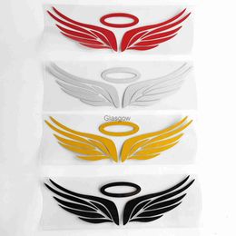 Car Stickers 20CM Angel Wing Reflective Car Vinyl Decal Sticker Auto Moptorcycle Styling Decoration Accessories x0705