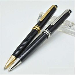 Ballpoint Pens High Quality 163 Bright Black Pen / Roller Ball Classic Office Stationery Promotion For Birthday Gift Drop Delivery S Dh4Lg
