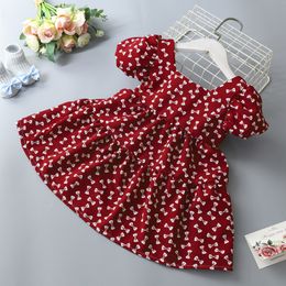 Girl s Dresses Summer Toddler Baby Girl Clothes Cute Flowers Print Princess Dress Girls Casual 230704