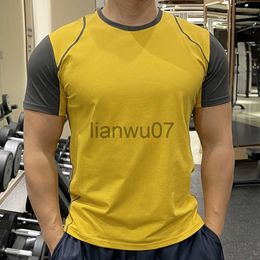 Men's T-Shirts Mens Running Sports t shirts Gym Fitness Training Spandex Summer stretch Tshirt Male Crossfit Bodybuilding Tee Tops Clothing J230705