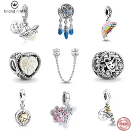 925 silver for pandora charms Jewellery beads Bracelet NEW Glow-in the dark Firefly Dangle Blue Dreamcatcher Family