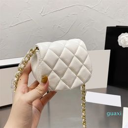 Womens Luxury Desugners Mini Flap Coin Purse Bag Matelasse Chain Crossbody Shoulder Black/Red/Pink/White/Silver/Pink Gold Hardware
