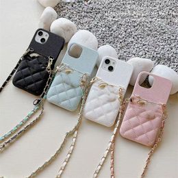 Designer phone case for Iphone 14 Pro Max 13 Mini 12 sets 11 Max Plus Xs Xr X 7 8 6 Plus Ringer Tide card oblique span light luxury phone case