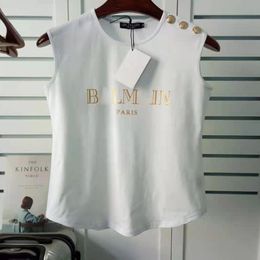 Womens Designer T Shirts High Quality Summer Sleeveless Tees Women Clothing Top Short Sleeve Size S-XL