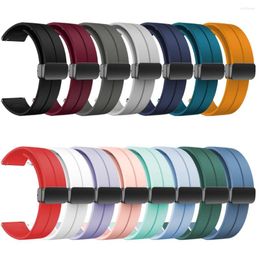 Watch Bands 20mm 22mmMagnetic Folding Buckle Band For HAYLOU RS4 Plus Silicone Strap Solar RT2 3 GST Lite Bracelet Watchband