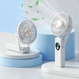 1pc, Mini Handheld USB Foldable Fan, Rechargeable, Portable, Mini Fan, Office Desktop Fan, Outdoor Fan For Men And Women, New White Handheld Fan, Cooling Fan