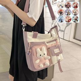 Evening Bags 2023 Korean Version Of Cute Colour Contrast Student Class Handbag Female Fashion Sweet Little Fresh Girl Crossbody Bag