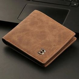 2023 New Fashion PU Leather Wallets for Men with Coin Bag Zipper Small Money Purses Dollar Slim Purse New Design Men's Wallet
