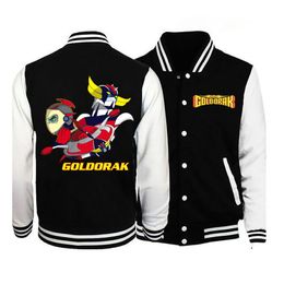 Mens Jackets goldorak jacket mens street trend wild pilot baseball uniform couple casual loose jacket 230705