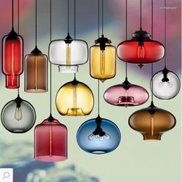 Pendant Lamps Modern Led Glass Lamp Ceiling Lights Hanging Home Chandelier Office Fixtures Loft Lighting